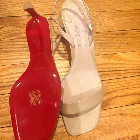 brand new CHRISTIAN LOUBOUTIN O Condora 55 suede slingback sandals Size 40 - Picture 6 of 9